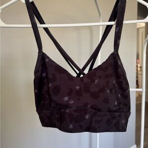 Target Dark Leopard Strappy Sports Bra
